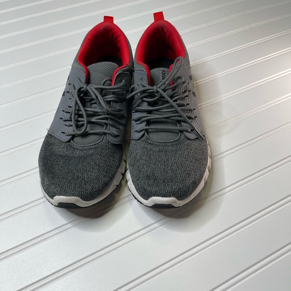 Asics mens running shoes 11 1/2 red/gray - Picture 2 of 7